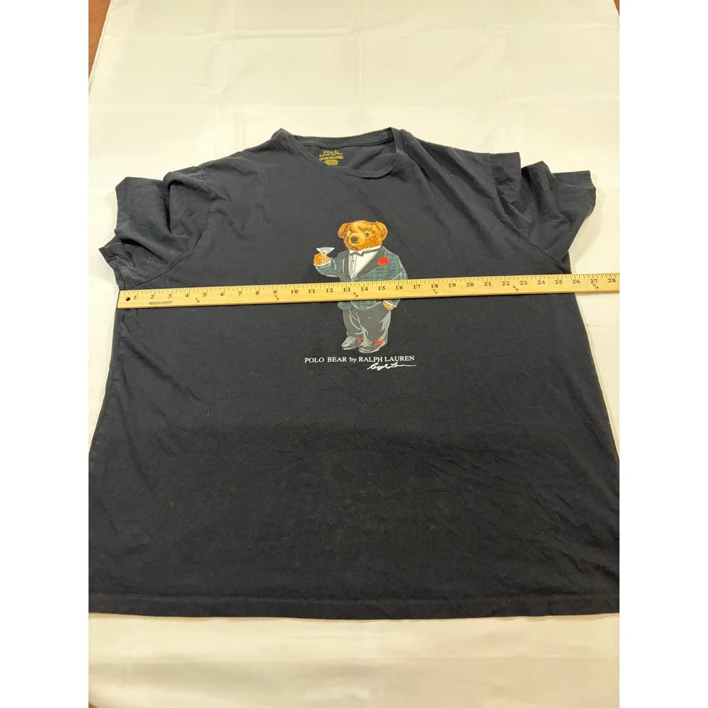 Polo Ralph Lauren Mens Polo Bear Tuxedo Martini Graphic T-Shirt Black XXL 2XL